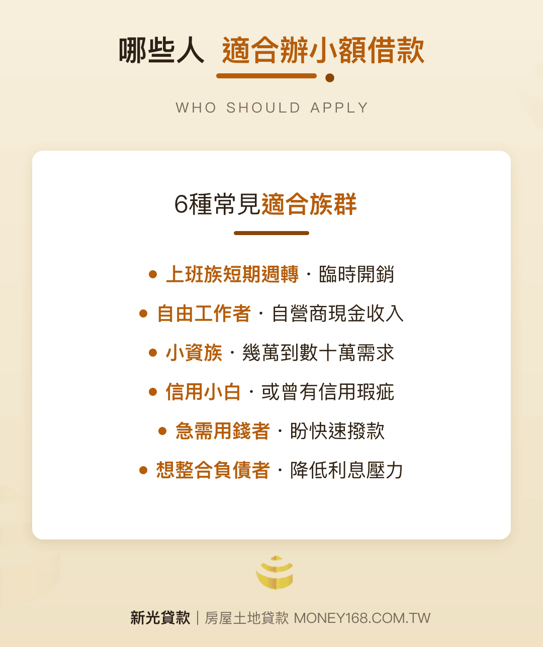 哪些人適合小額借款6種族群